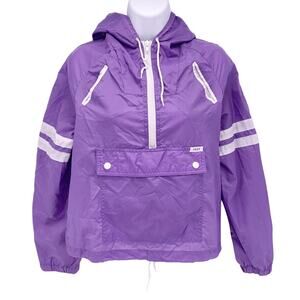 VINTAGE Packable Hooded Travel Windbreaker Jacket Size Small